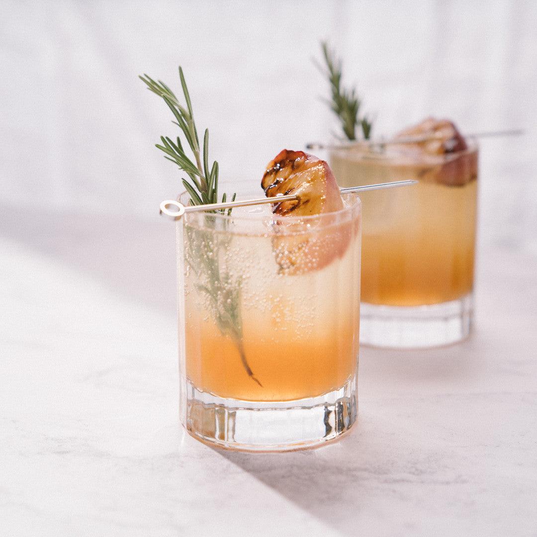 Smoky Peach & Rosemary Bourbon Spritzer – Pizza Pro