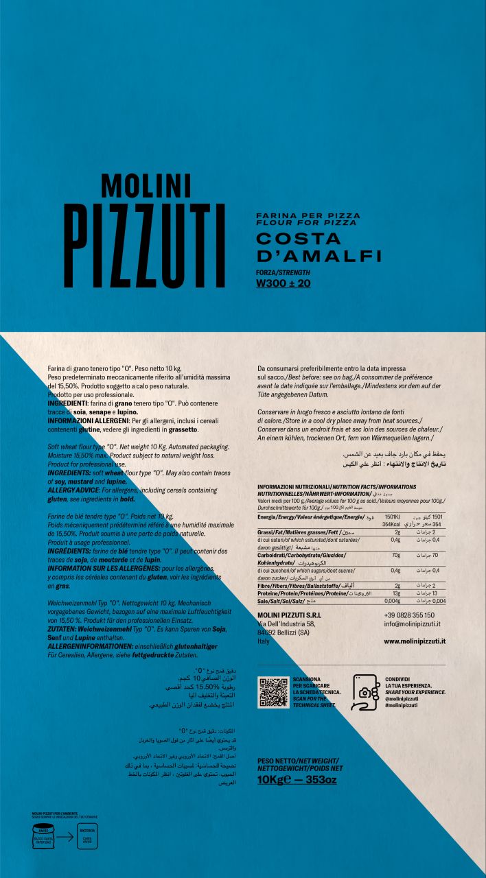 Molini Pizzuti Italian Type 0 Costa D'Amalfi Pizza Flour